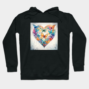 Simple butterfly heart Hoodie